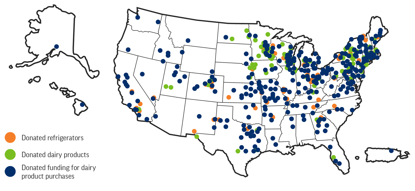 USA interactive donations map