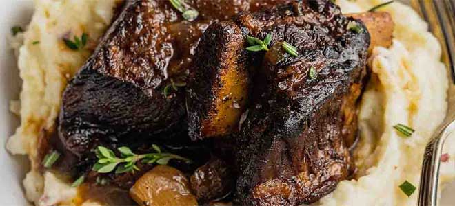 Milk and honey braised short ribs image