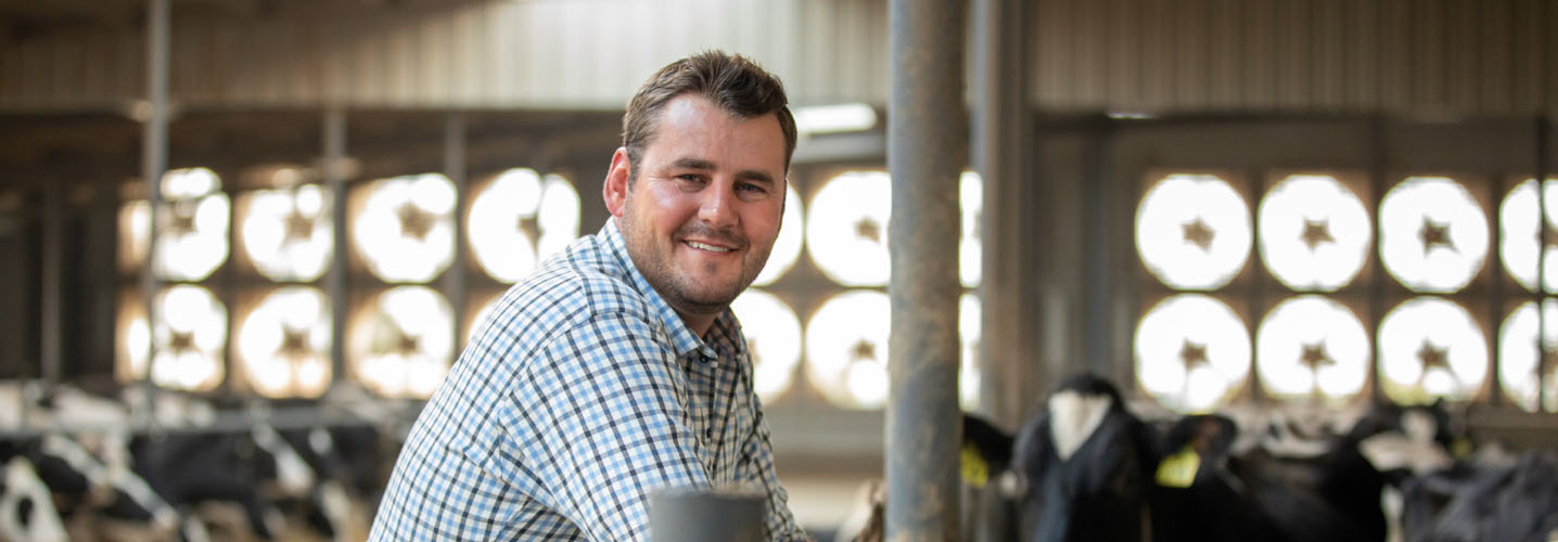 Male farmer smiling